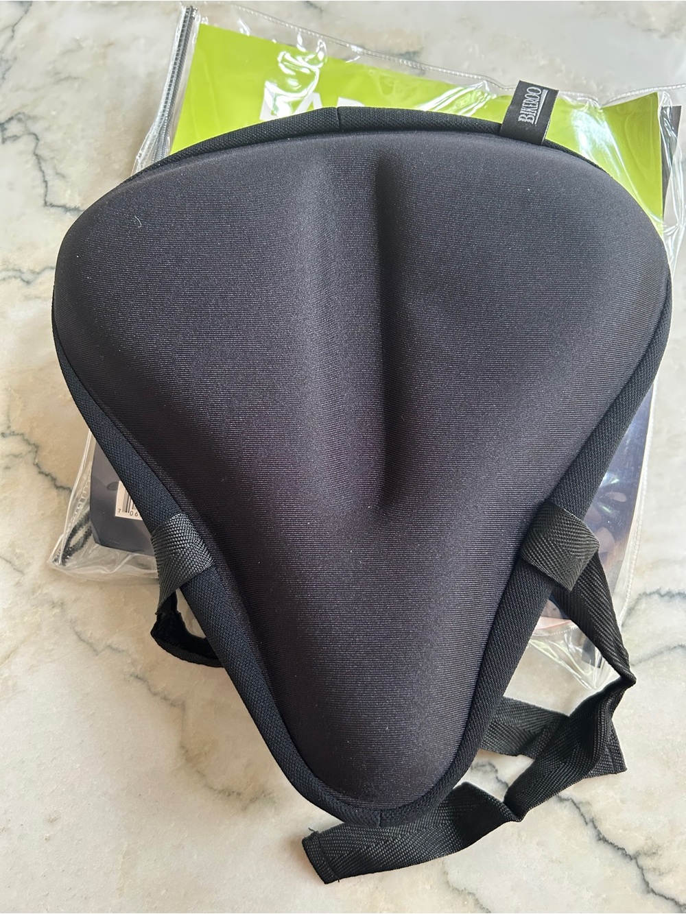 BIKEROO Large Exercise Gel Seat Cover - size Large- Black